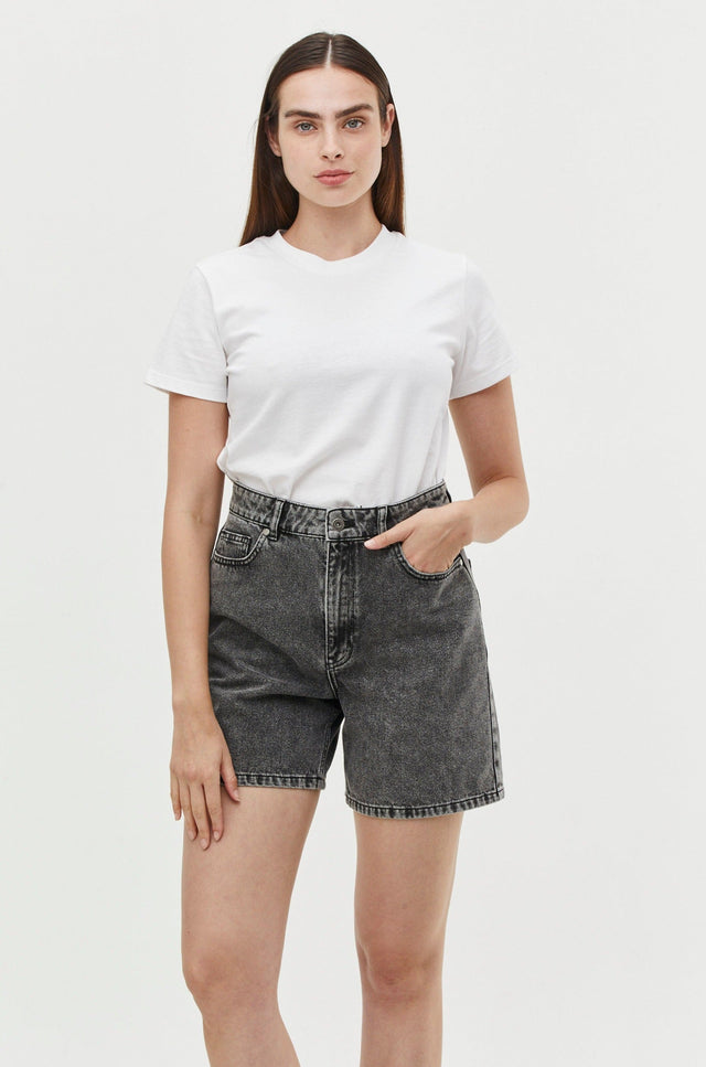 Short Denim Washed Grey