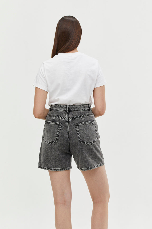 Short Denim Washed Grey