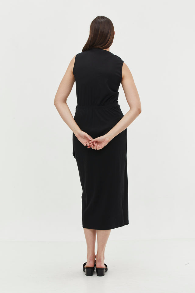 Sophie Rib Dress Black