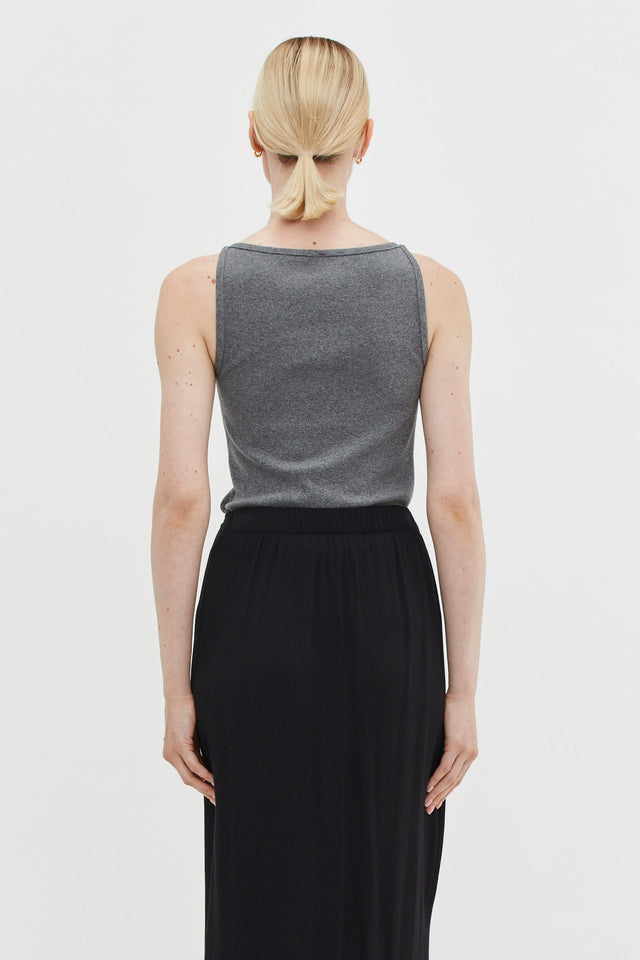 Vera Rib Tank Top Grey