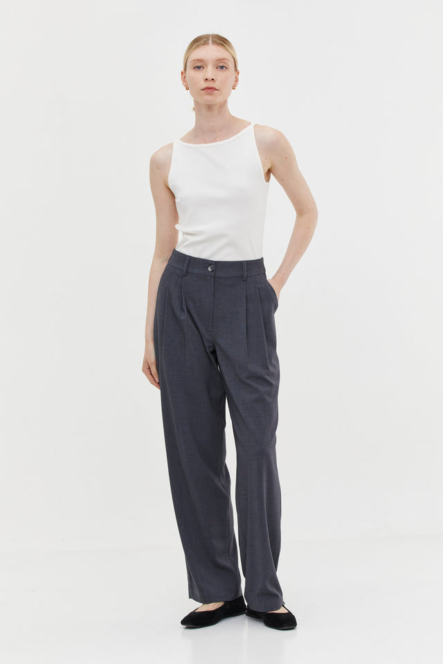 Noah Tailored Pants Grey