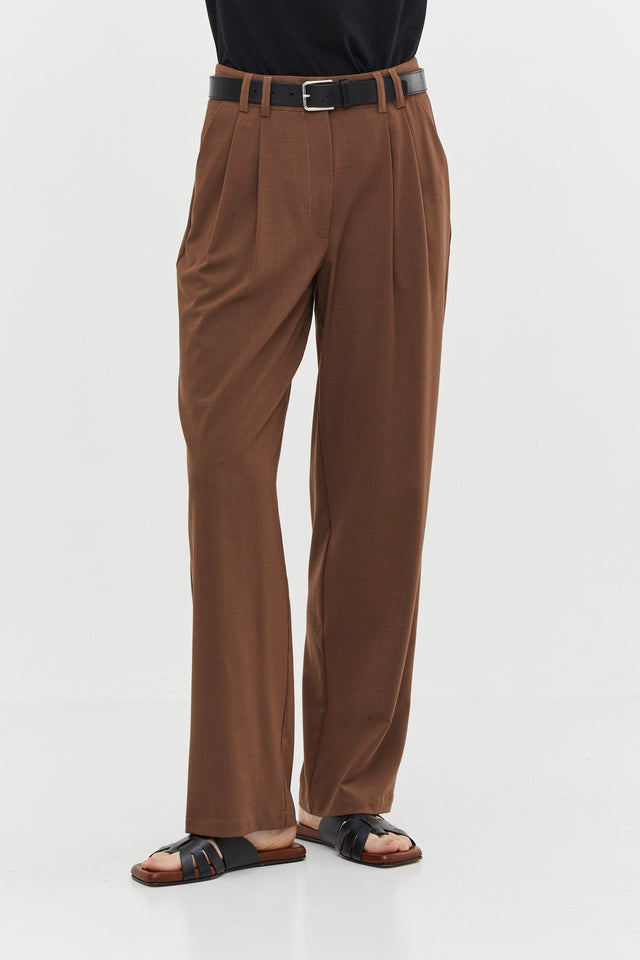 Noah Tailored Pants Brown