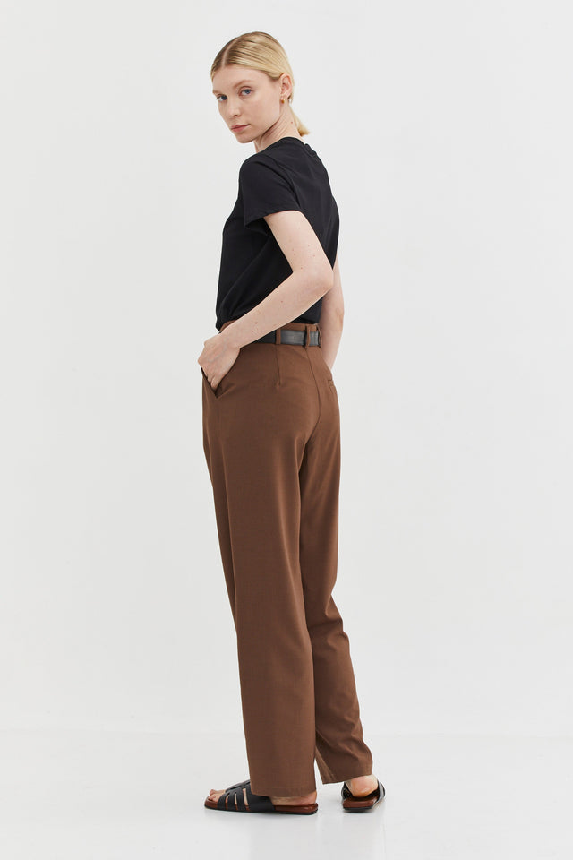 Noah Tailored Pants Brown