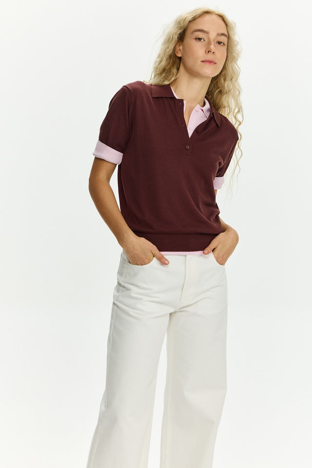 Short Sleeve Polo Chocolate