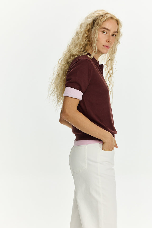 Short Sleeve Polo Chocolate