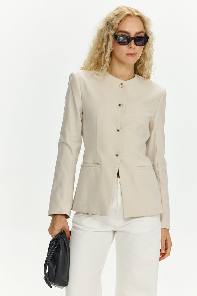 Ines Soft Blazer Beige