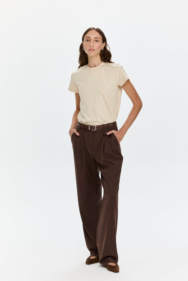 Pre-order: Noah Tailored Pants Brown