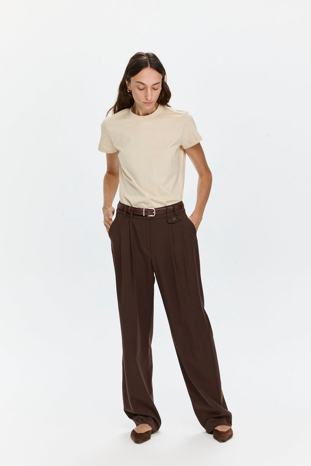 Pre-order: Noah Tailored Pants Brown