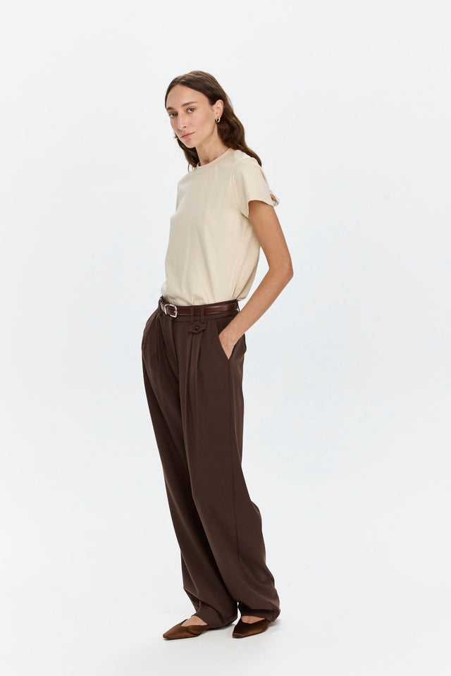Pre-order: Noah Tailored Pants Brown