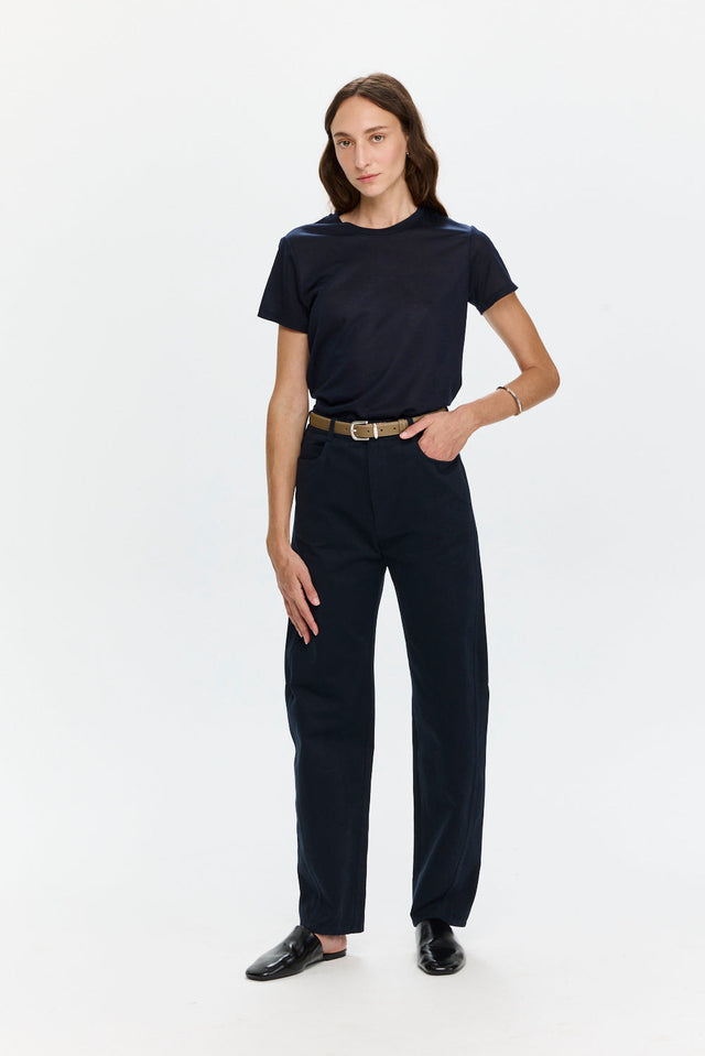 Barrel Leg Pants Navy