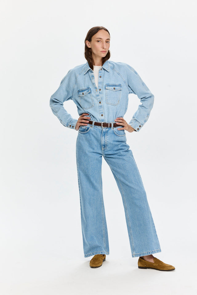 Pre-order: Denim Shirt Sky Blue