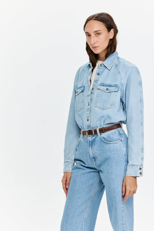 Pre-order: Denim Shirt Sky Blue