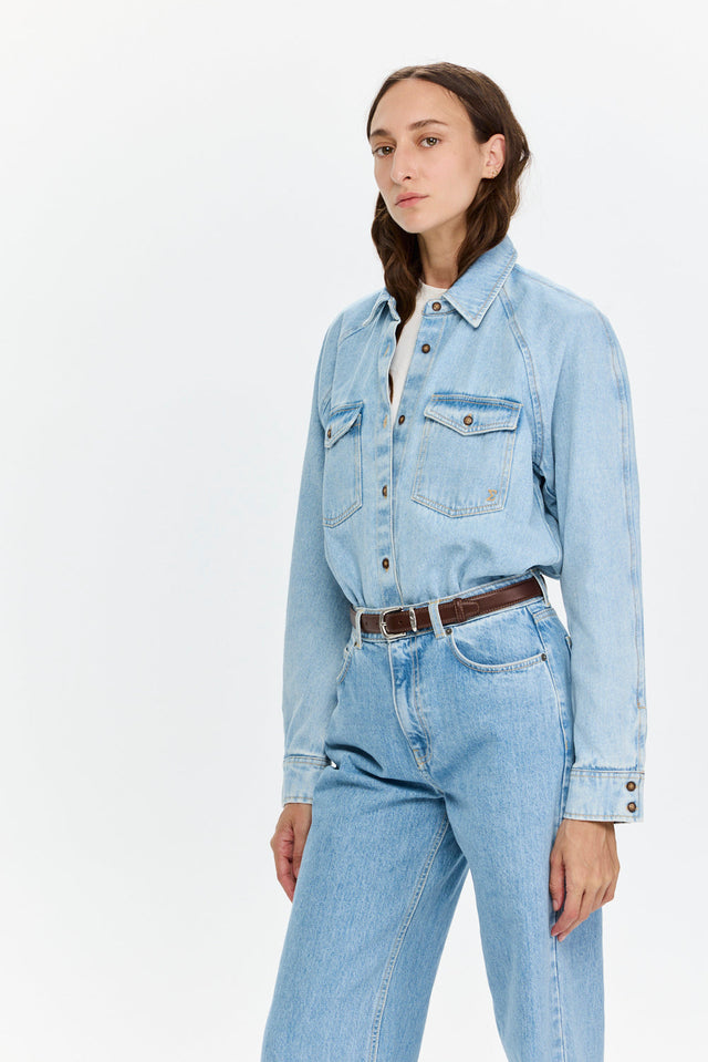 Pre-order: Denim Shirt Sky Blue