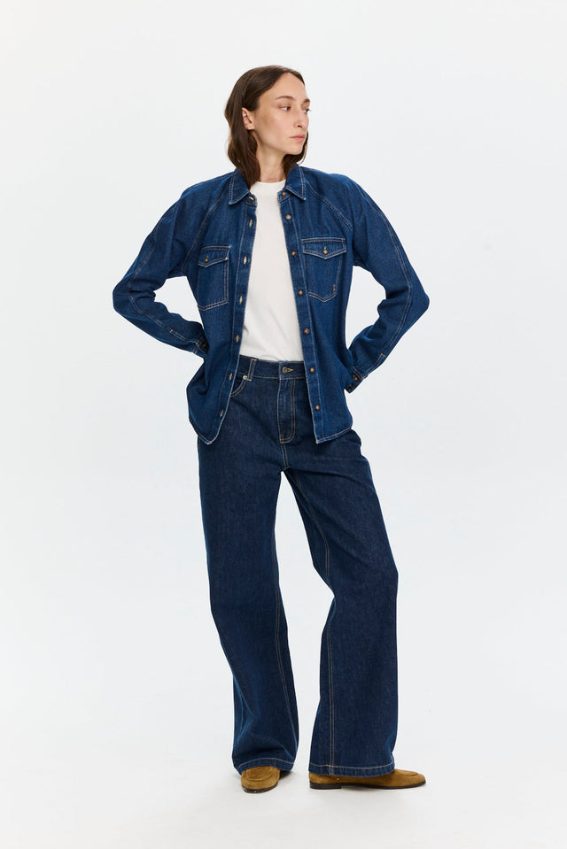 Pre-order: Denim Shirt Dark Indigo