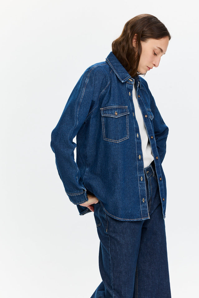Pre-order: Denim Shirt Dark Indigo