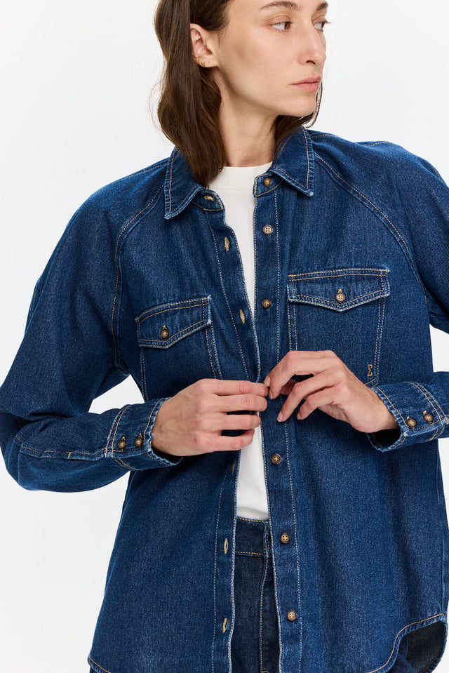 Pre-order: Denim Shirt Dark Indigo
