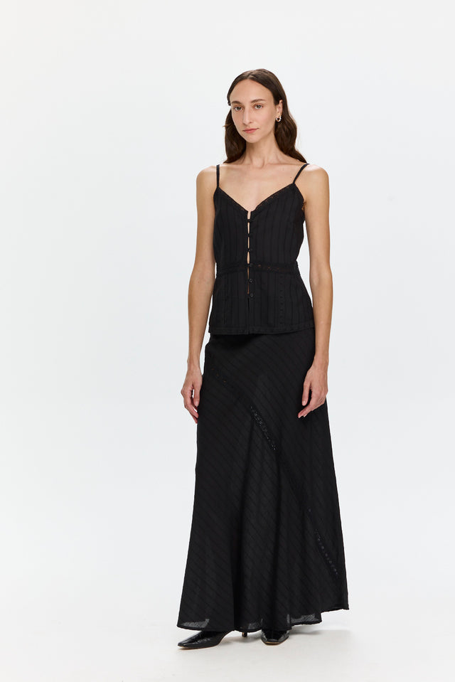 Camille Lace Skirt Black