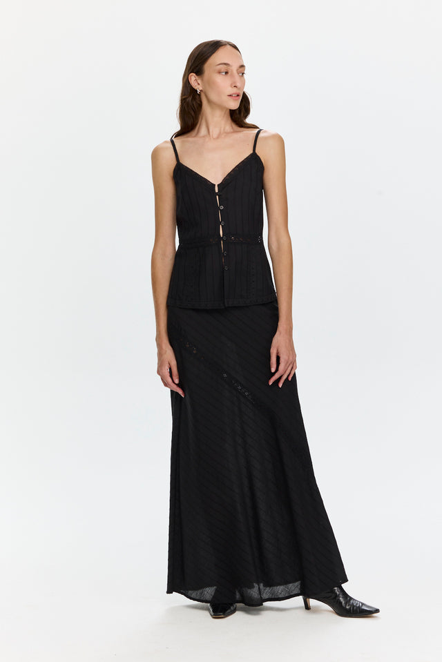 Camille Lace Skirt Black