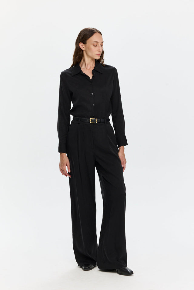Cupro Pants Black