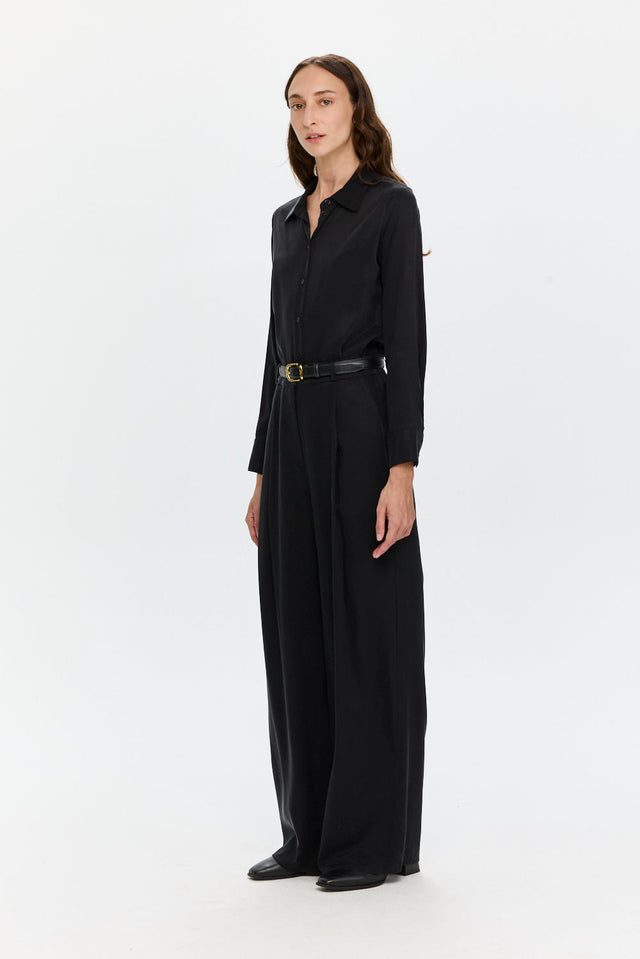 Cupro Pants Black