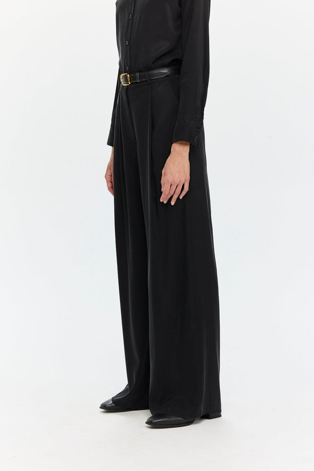 Cupro Pants Black