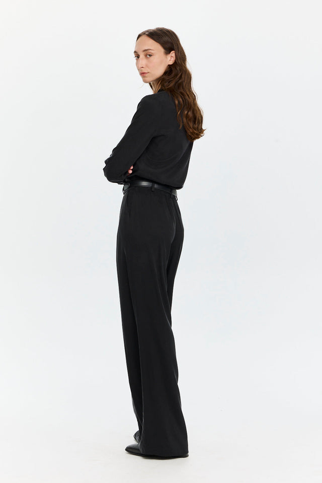Cupro Pants Black