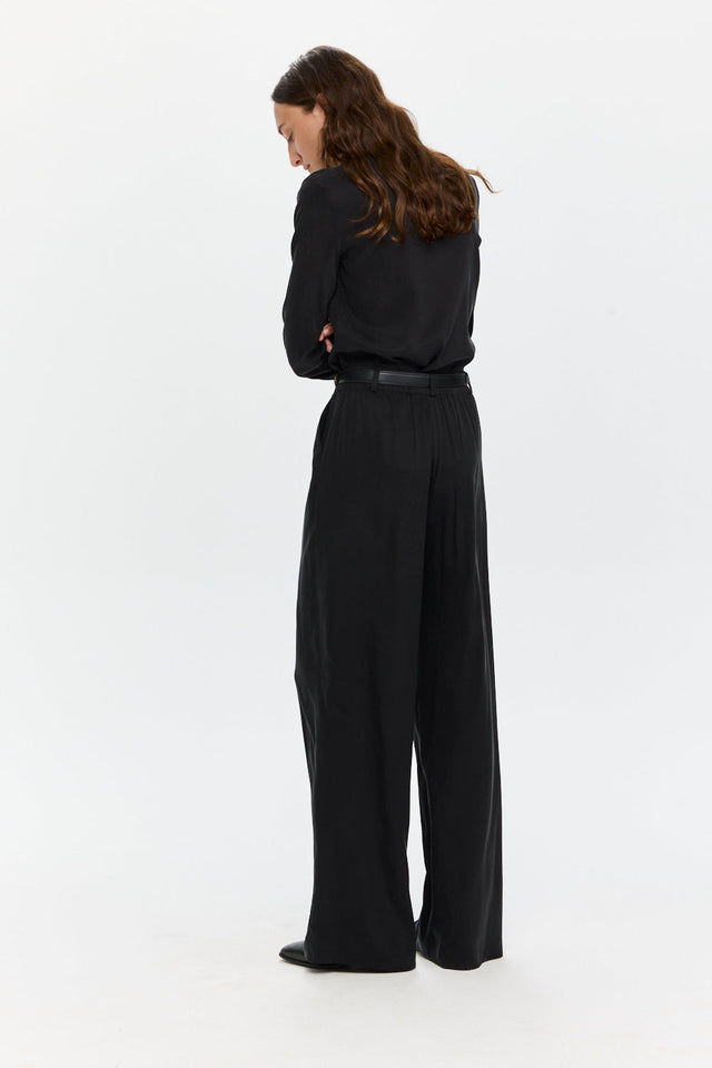 Cupro Pants Black