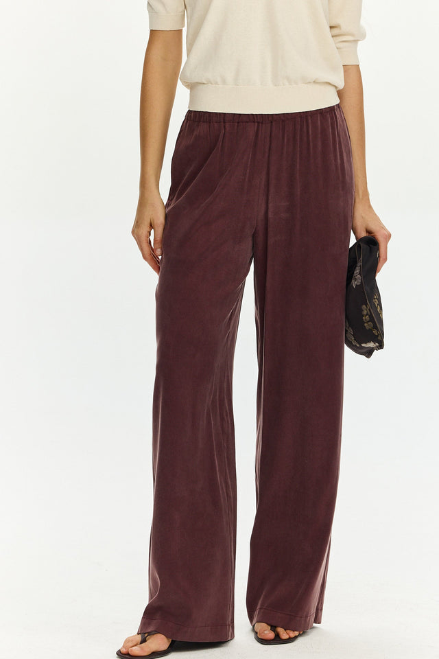 Alex Cupro Pants Bordeaux