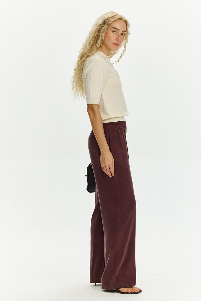 Alex Cupro Pants Bordeaux