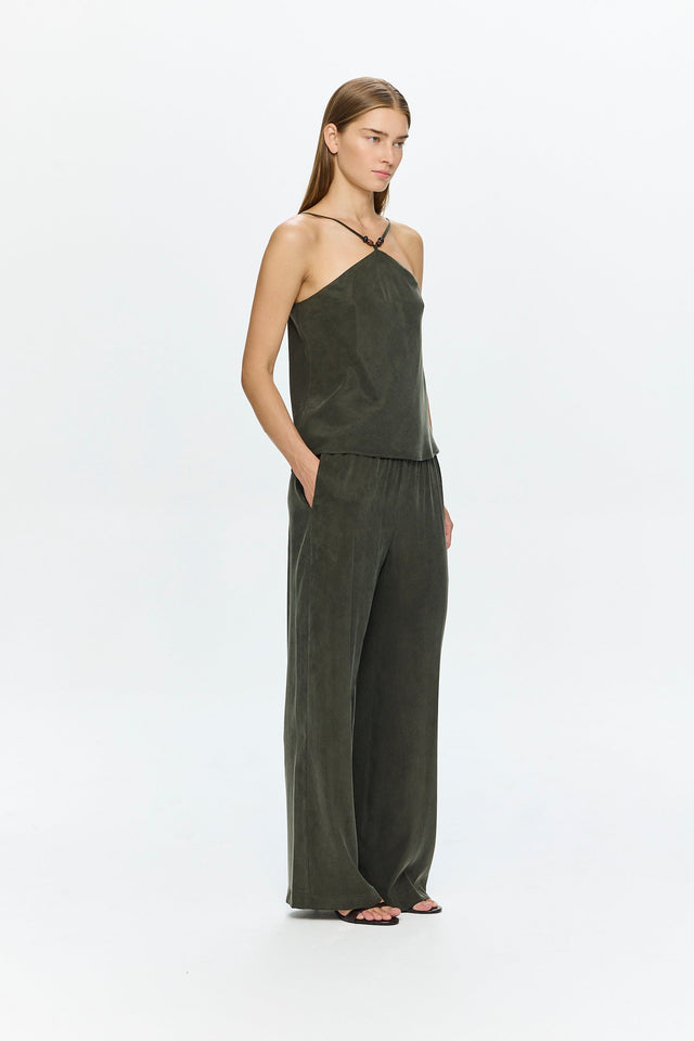 Abby Cupro Top Olive