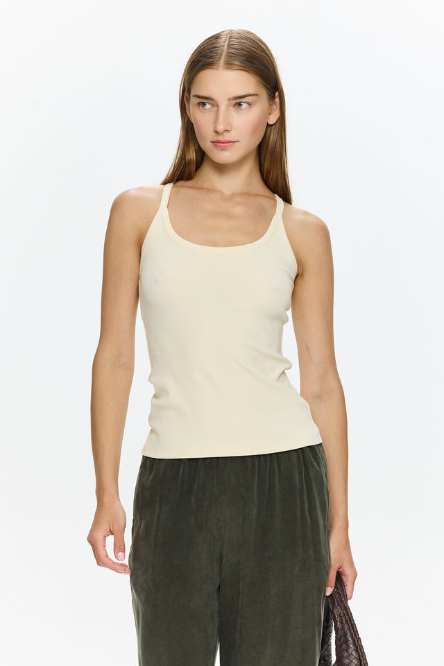Pre-order: Lin Scop-neck Top Butter Yellow
