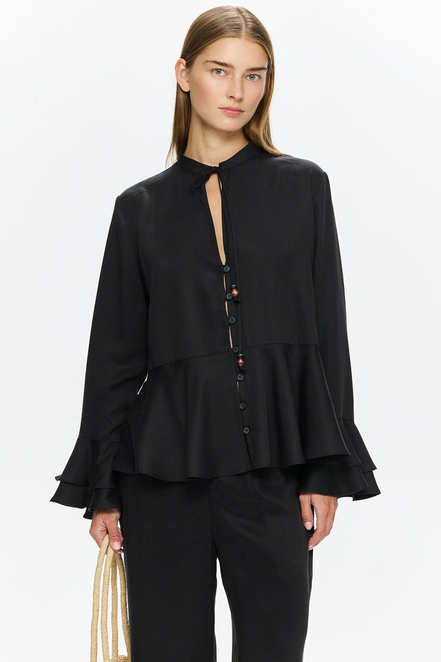 Charlotte Blouse Tencel Black