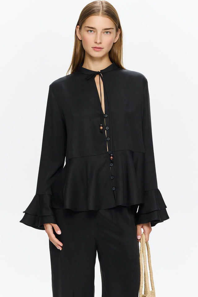 Charlotte Blouse Tencel Black