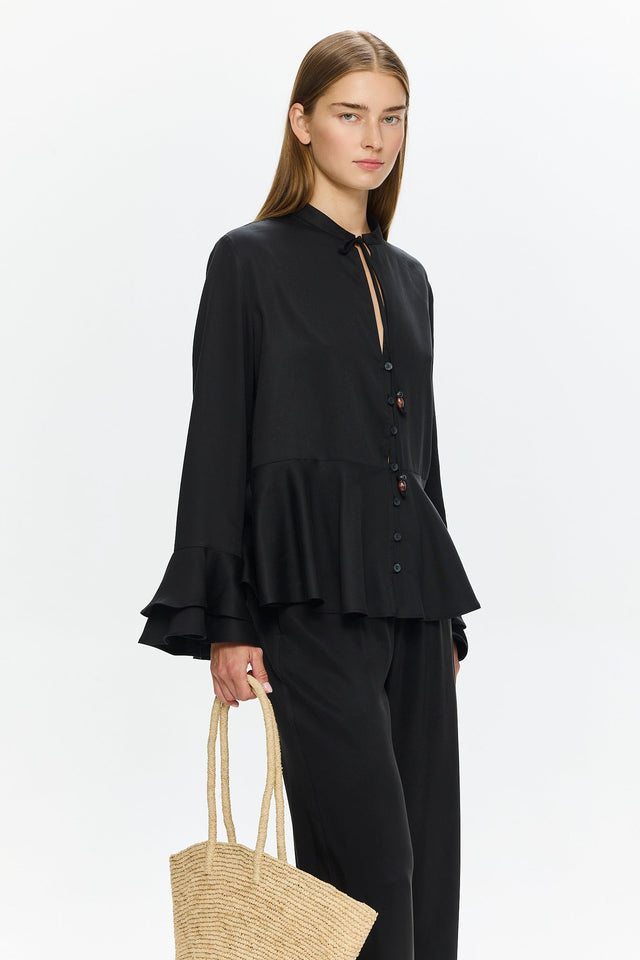Charlotte Blouse Tencel Black