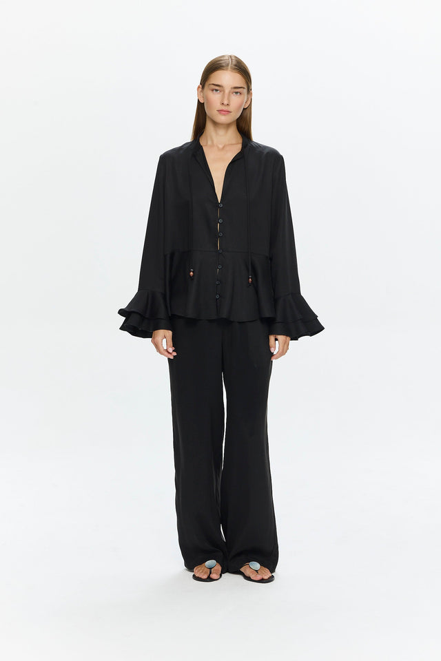 Charlotte Blouse Tencel Black