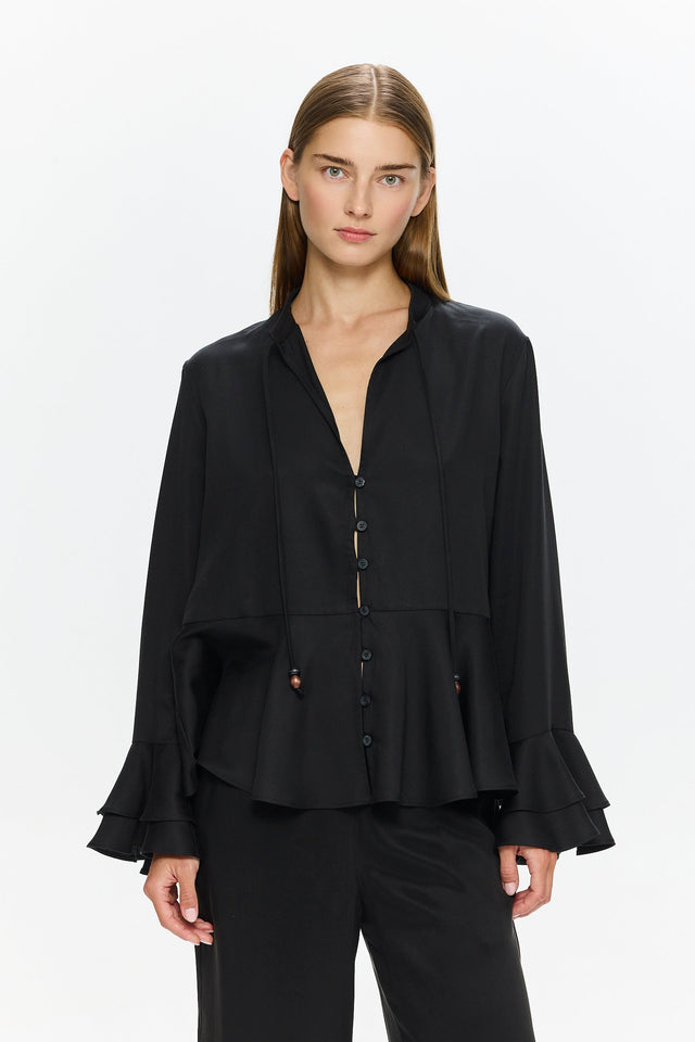 Charlotte Blouse Tencel Black