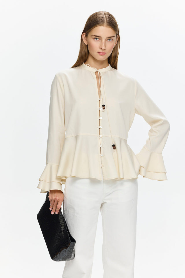 Charlotte Blouse Tencel Creme