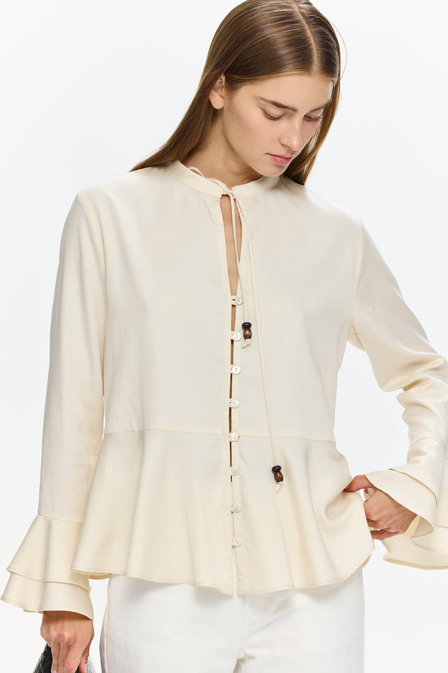 Charlotte Blouse Tencel Creme