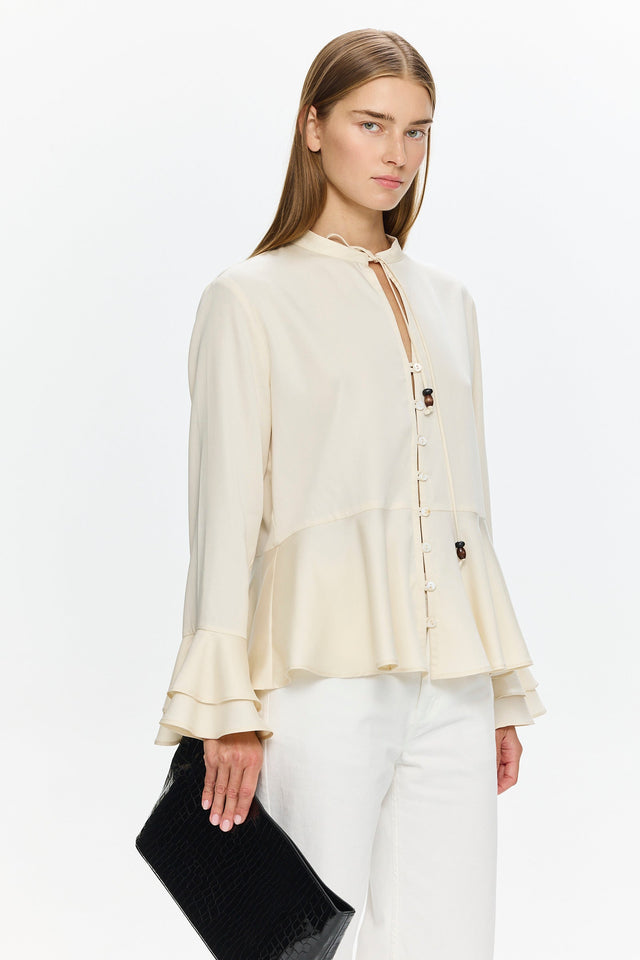 Charlotte Blouse Tencel Creme