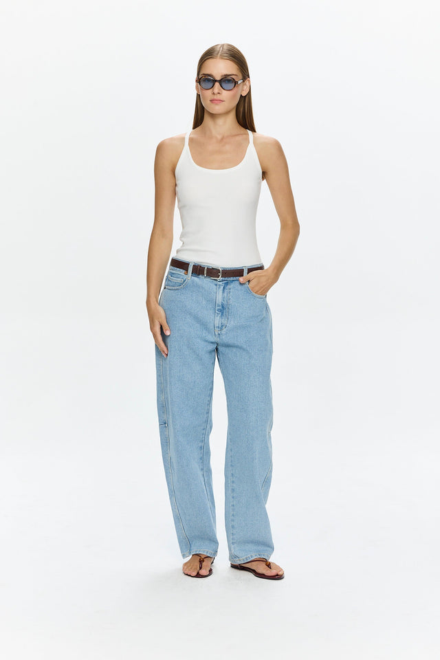 Barrel Leg Denim Light Blue