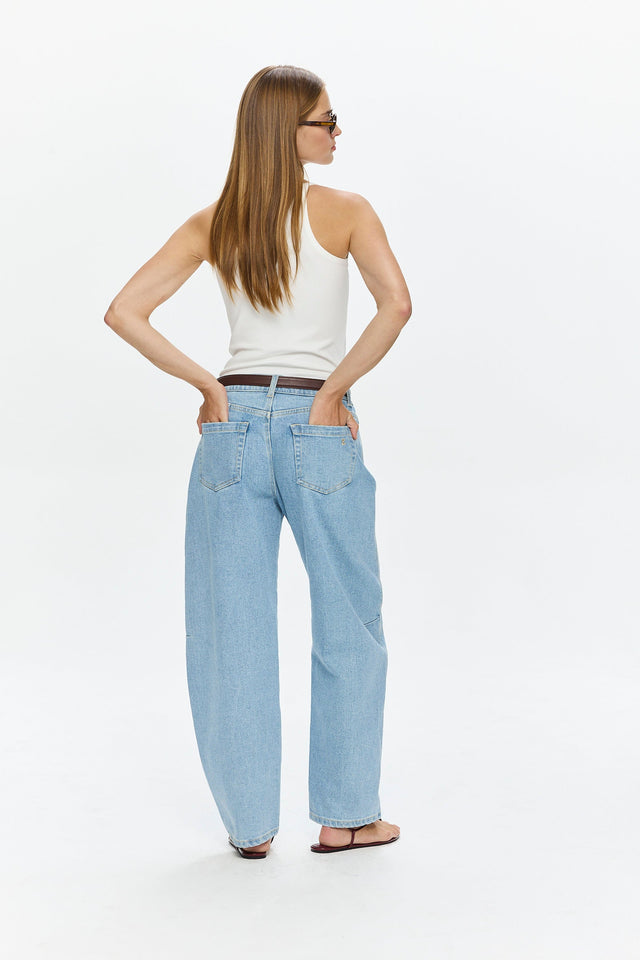 Barrel Leg Denim Light Blue