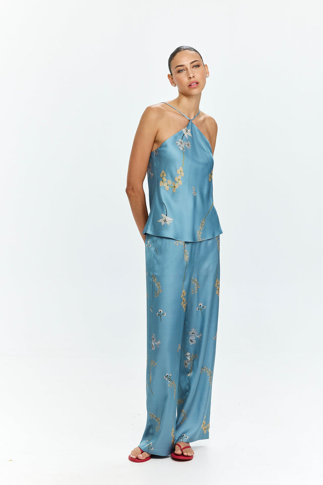Alex Pants Printed Light Blue