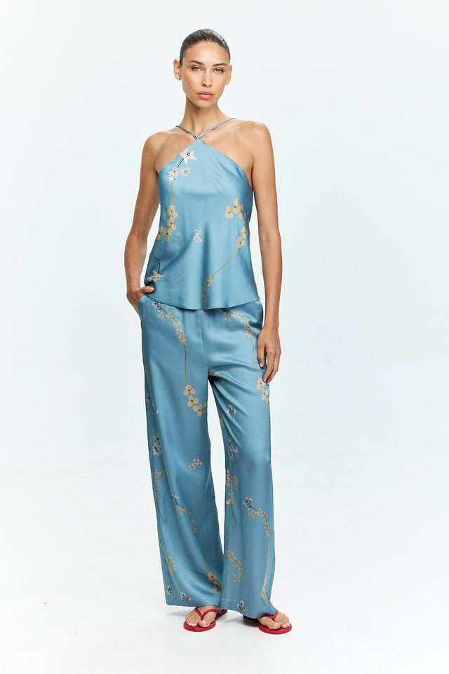 Alex Pants Printed Light Blue
