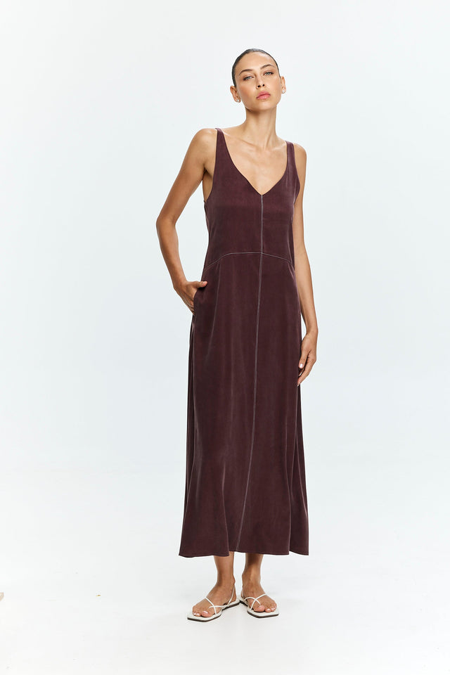 Kate Cupro Dress Bordeoux