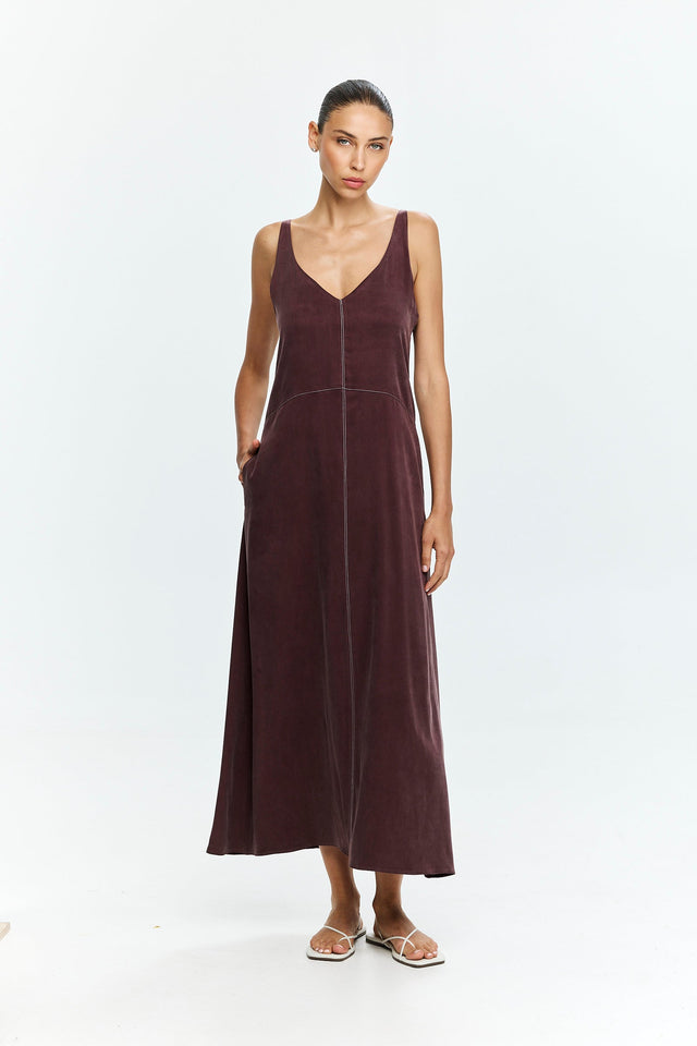 Kate Cupro Dress Bordeoux