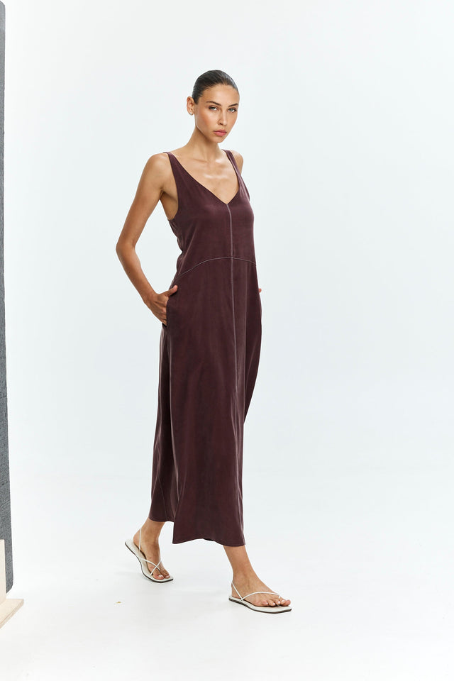 Kate Cupro Dress Bordeoux