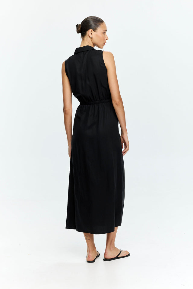 Sean Tie Dress Black