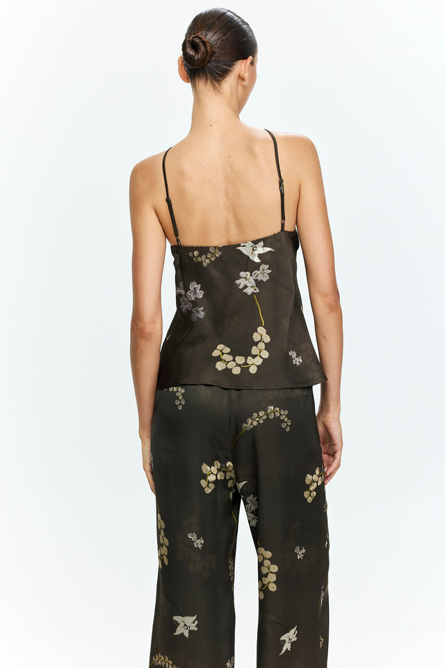 Abby Printed Top Chocolate