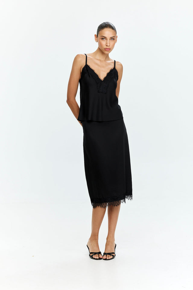 Celine Lace Top Black