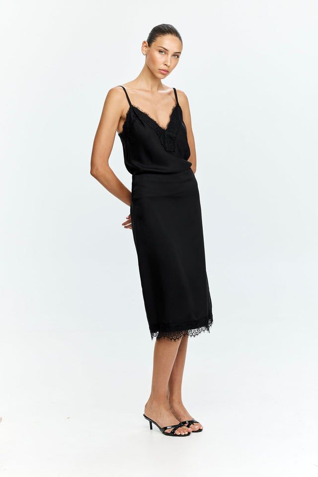 Celine Lace Skirt Black
